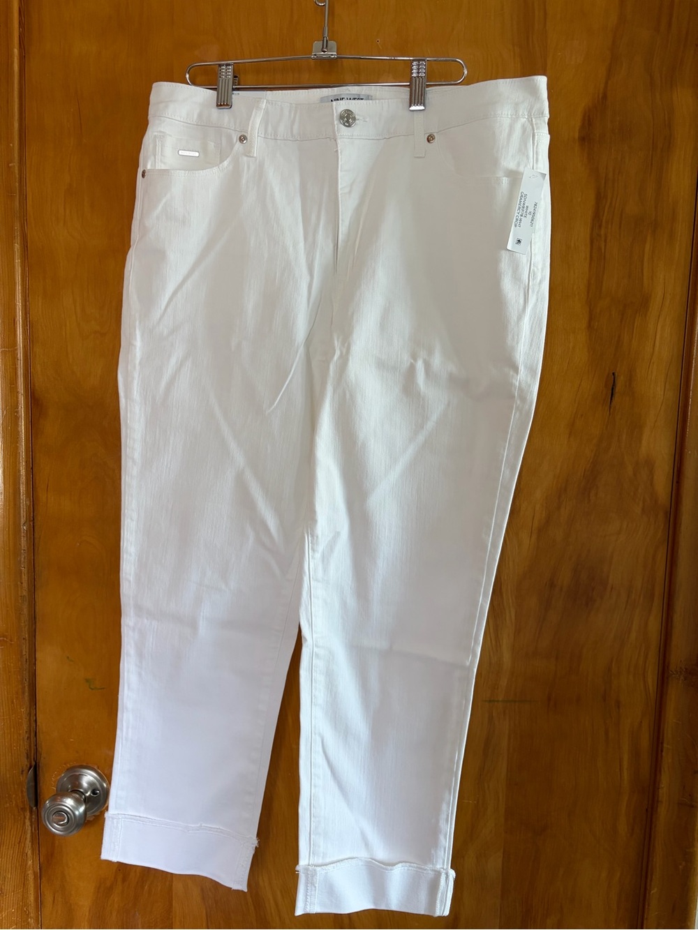 Nine West Women's White Cropped Jeans